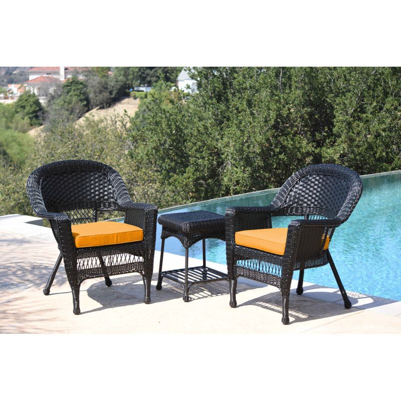 August Grove® Byxbee All Weather Wicker/Rattan 2 Person Seating Group with Cushions & Reviews